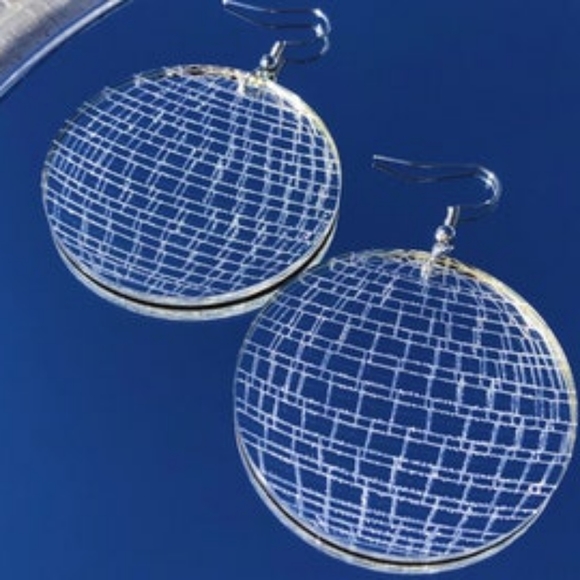 Mirrored disco ball earrings - Picture 7 of 12